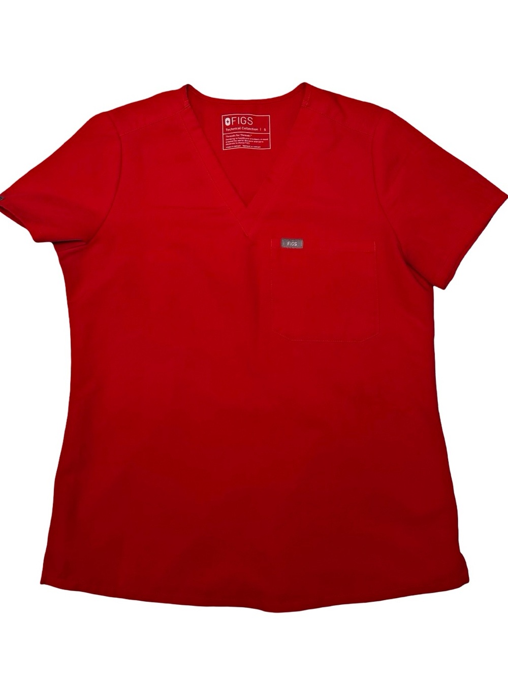 Figs Red Catarina One Pocket Scrub Top Size Small FW1000 PO 3715 Medical Shirt